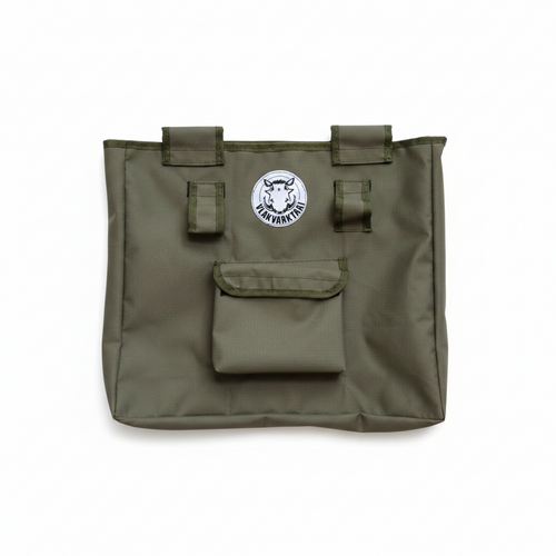 Folding braai stored inside Vlakvarktaai Bushveld Braai Bag